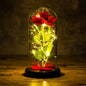 2021 Beauty and Beast Light Galaxy Rose Flower Glass Cover LED Battery Lamp Birthday Valentine'S Day Gift for Mom Mother'S Gift