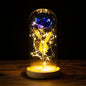 2021 Beauty and Beast Light Galaxy Rose Flower Glass Cover LED Battery Lamp Birthday Valentine'S Day Gift for Mom Mother'S Gift